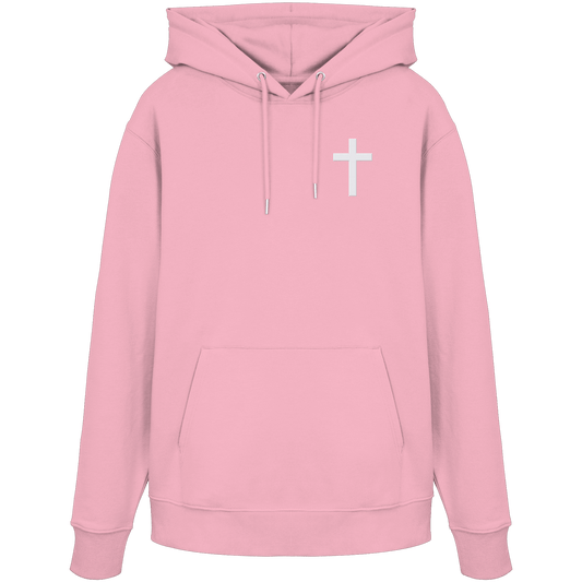 Kreuz gestickt – schlichtes Design mit tiefer Bedeutung (Stick) - Organic Hoodie