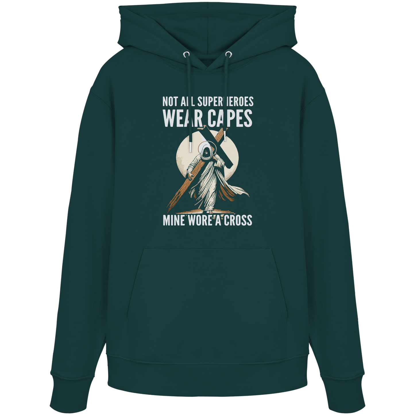 Mein Superheld trug ein Kreuz - Organic Hoodie