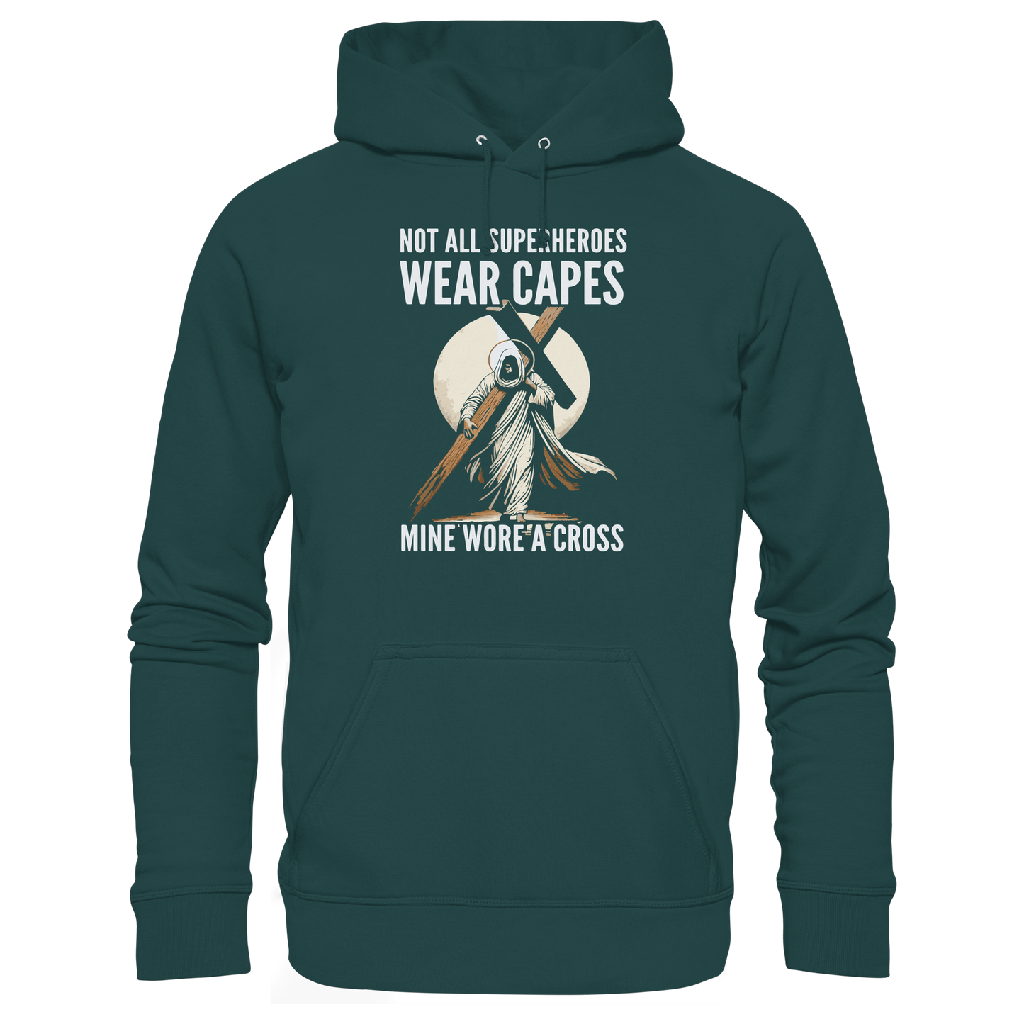 Mein Superheld trug ein Kreuz - Organic Hoodie
