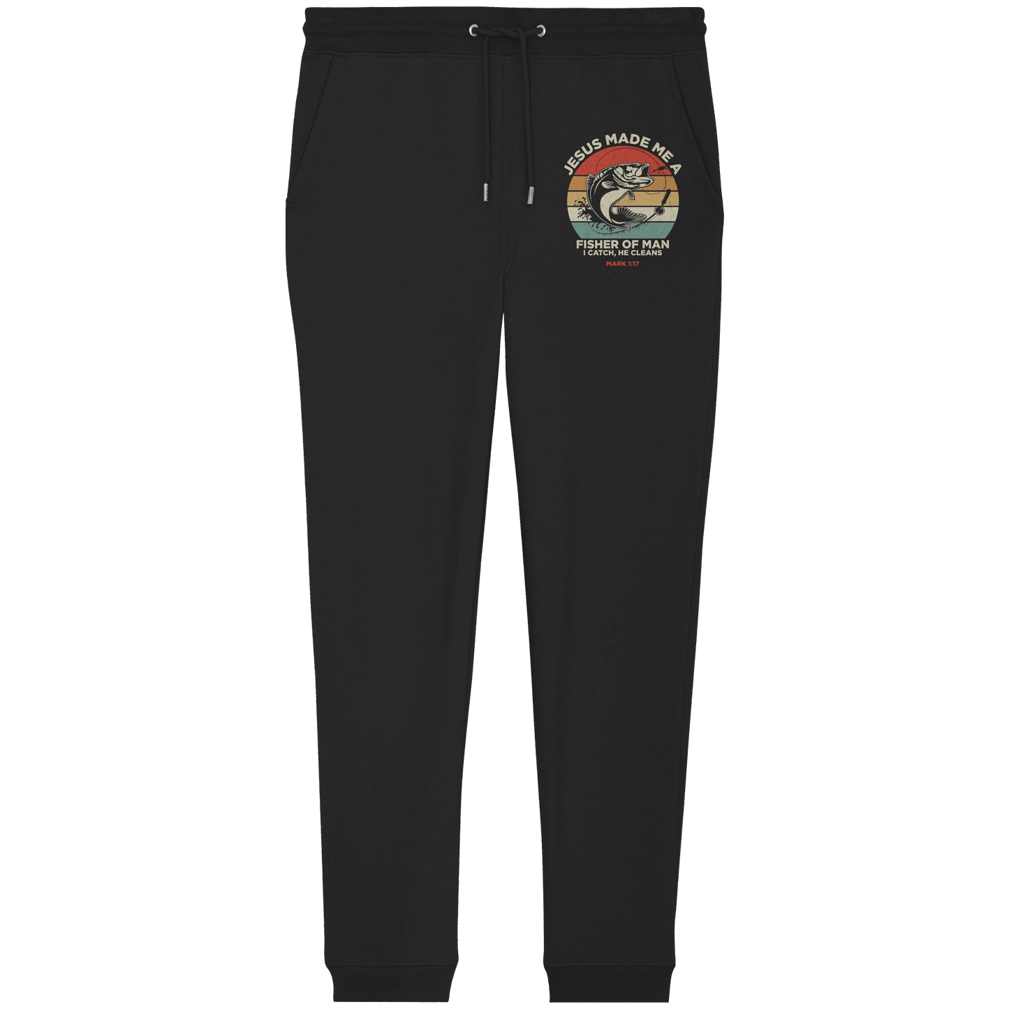 Jesus Made Me a Fisher of Men – I Catch, He Cleans | Christliches Design inspiriert von Matthäus 4:19 - Organic Jogger Pants