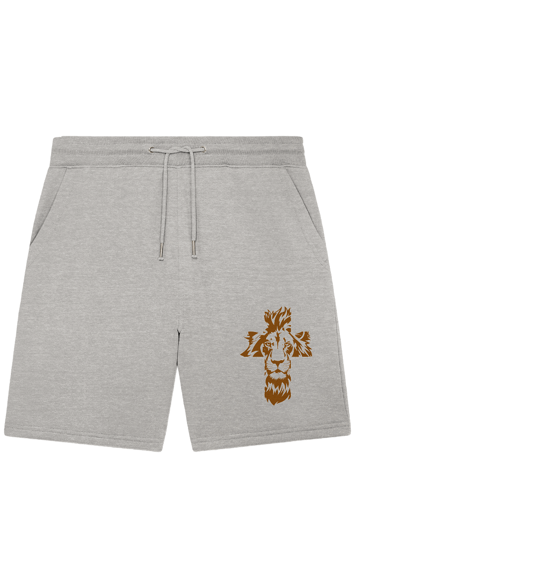 Im Zeichen des Löwen – Fest verwurzelt im Glauben | Christliche Kleidung - Organic Jogger Shorts