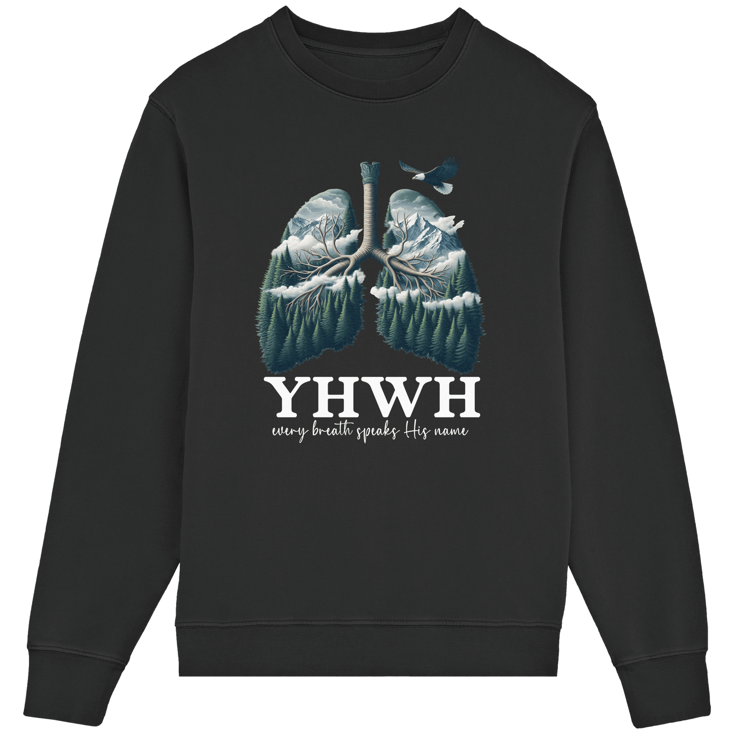 YHWH – Every Breath Speaks His Name | Atem des Lebens | Christliches Design - Organic Lightweight Sweatshirt