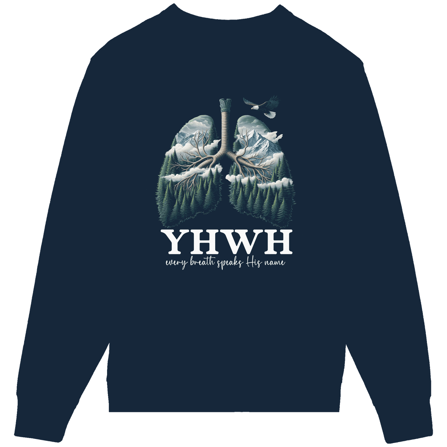 YHWH – Every Breath Speaks His Name | Atem des Lebens | Christliches Design - Organic Lightweight Sweatshirt