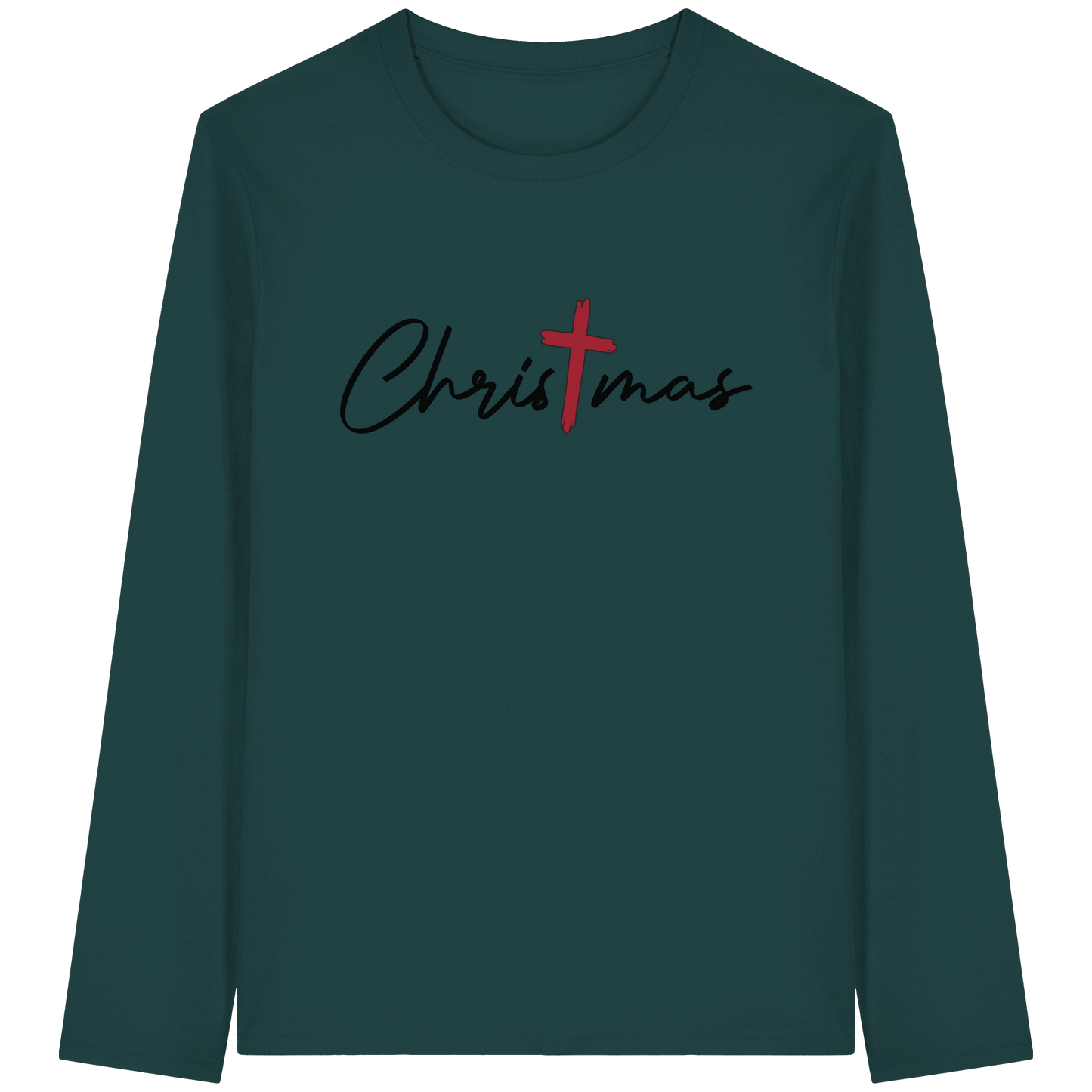 Christmas – das Kreuz im Mittelpunkt von Weihnachten | Christliches Design  - Organic Longsleeve T-Shirt