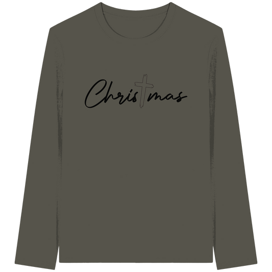 Christmas – das Kreuz im Mittelpunkt von Weihnachten | Christliches Design  - Organic Longsleeve T-Shirt