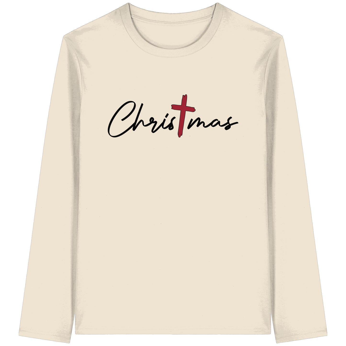 Christmas – das Kreuz im Mittelpunkt von Weihnachten | Christliches Design  - Organic Longsleeve T-Shirt