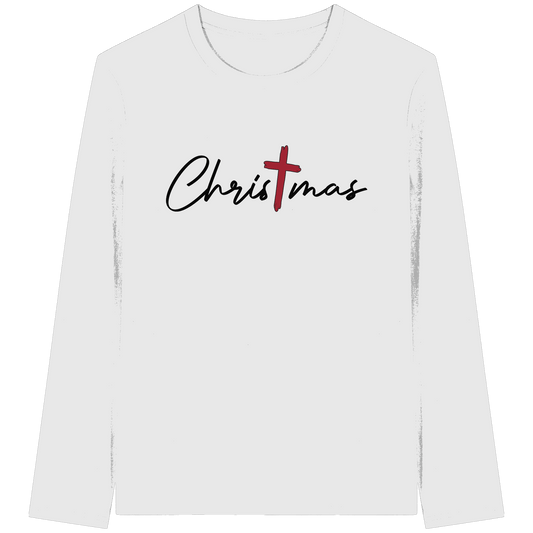 Christmas – das Kreuz im Mittelpunkt von Weihnachten | Christliches Design  - Organic Longsleeve T-Shirt
