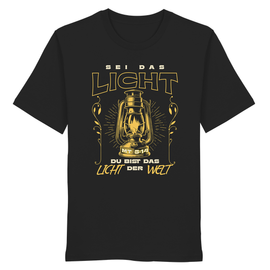 Sei das Licht – Du bist das Licht der Welt | Christliche Kleidung - Organic Shirt