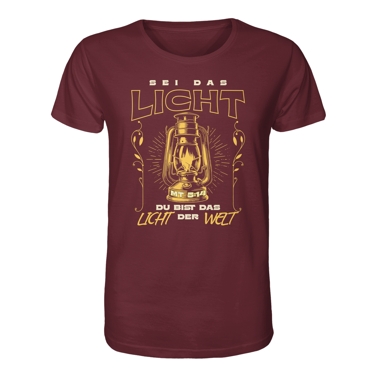 Sei das Licht – Du bist das Licht der Welt | Christliche Kleidung - Organic Shirt