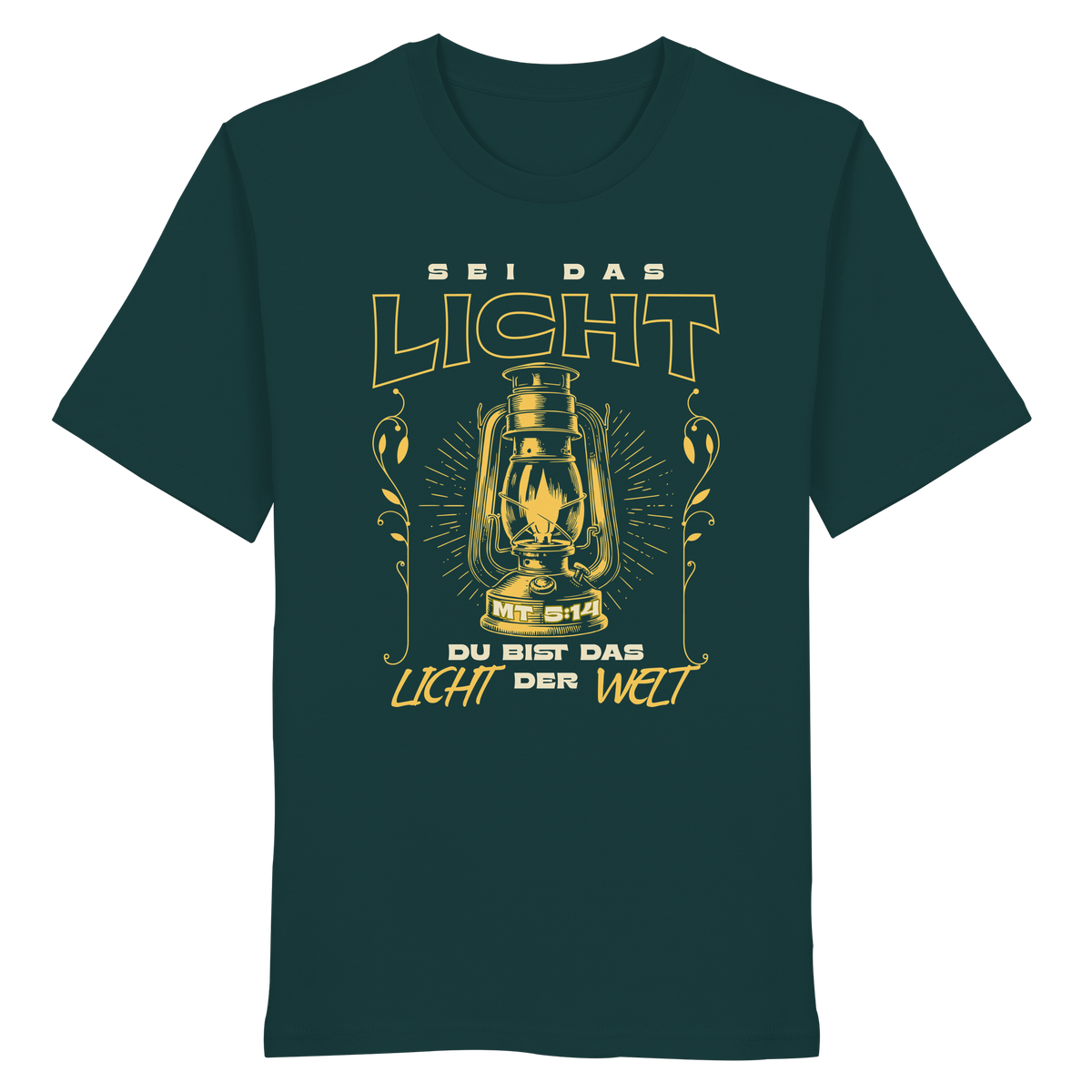 Sei das Licht – Du bist das Licht der Welt | Christliche Kleidung - Organic Shirt
