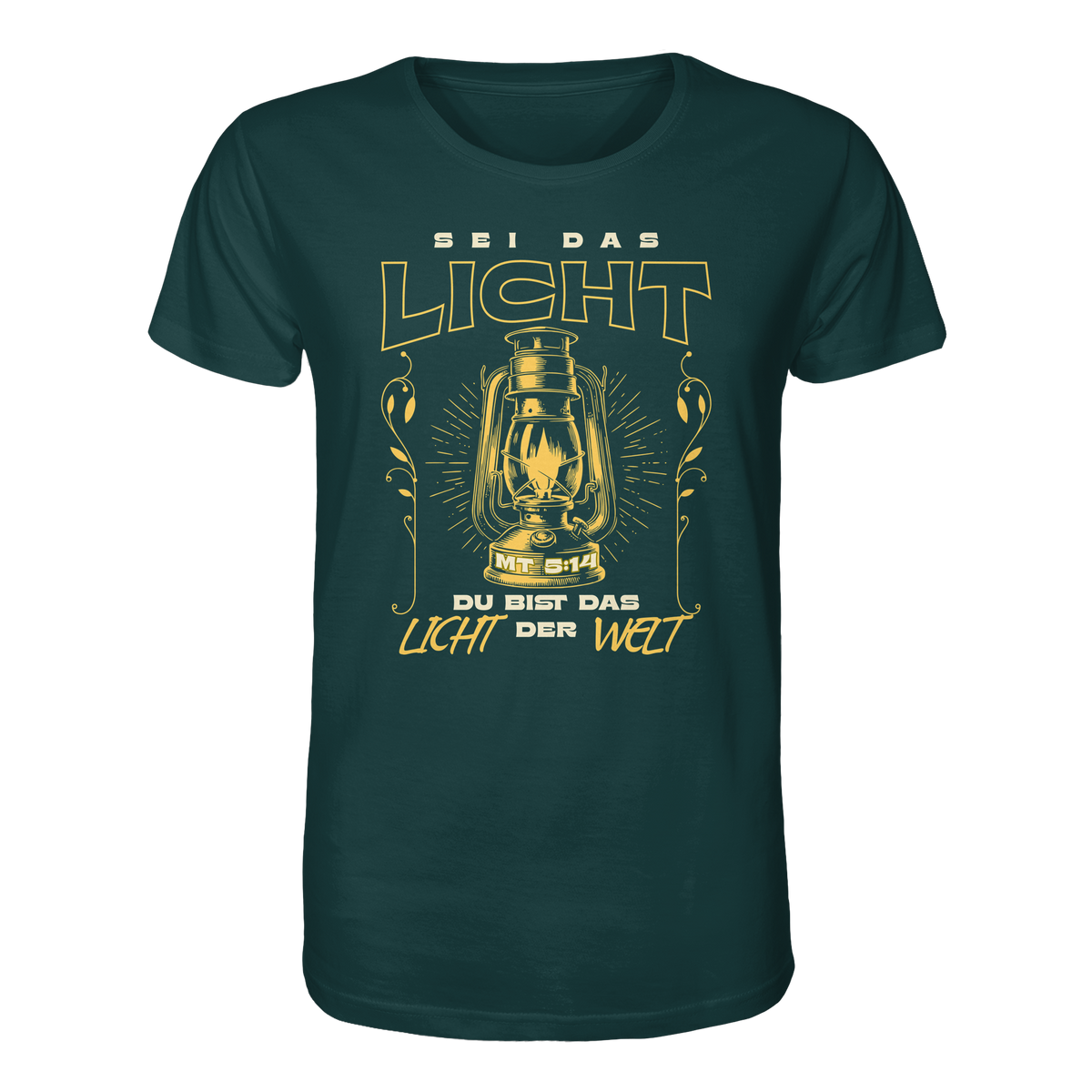 Sei das Licht – Du bist das Licht der Welt | Christliche Kleidung - Organic Shirt