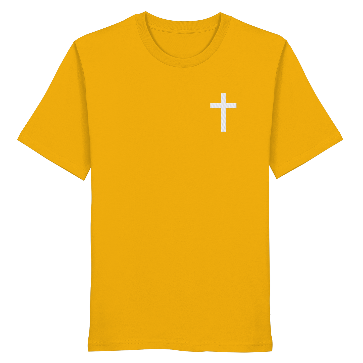 Cross embroidered – simple design with deep meaning (embroidery) - Organic Shirt