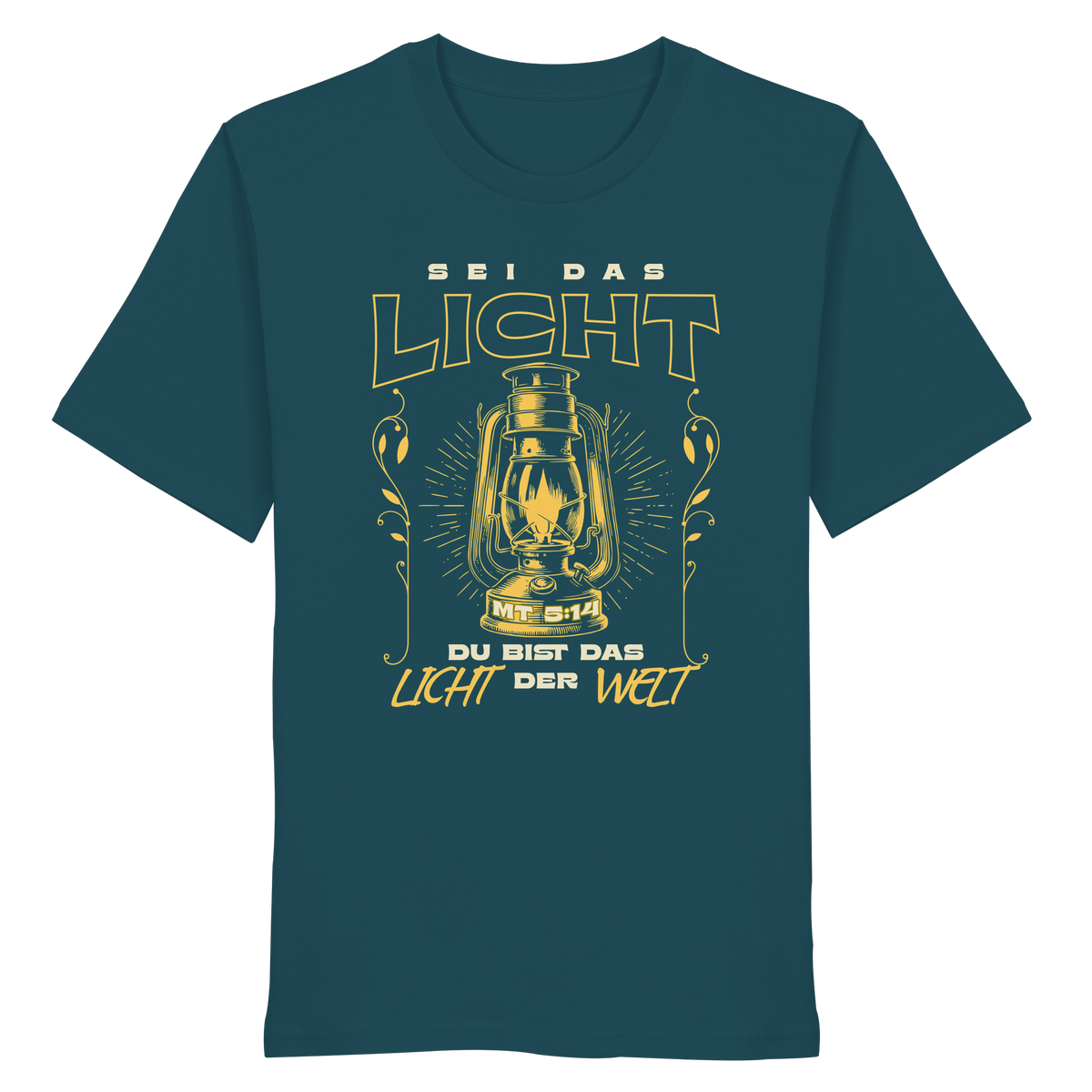 Sei das Licht – Du bist das Licht der Welt | Christliche Kleidung - Organic Shirt