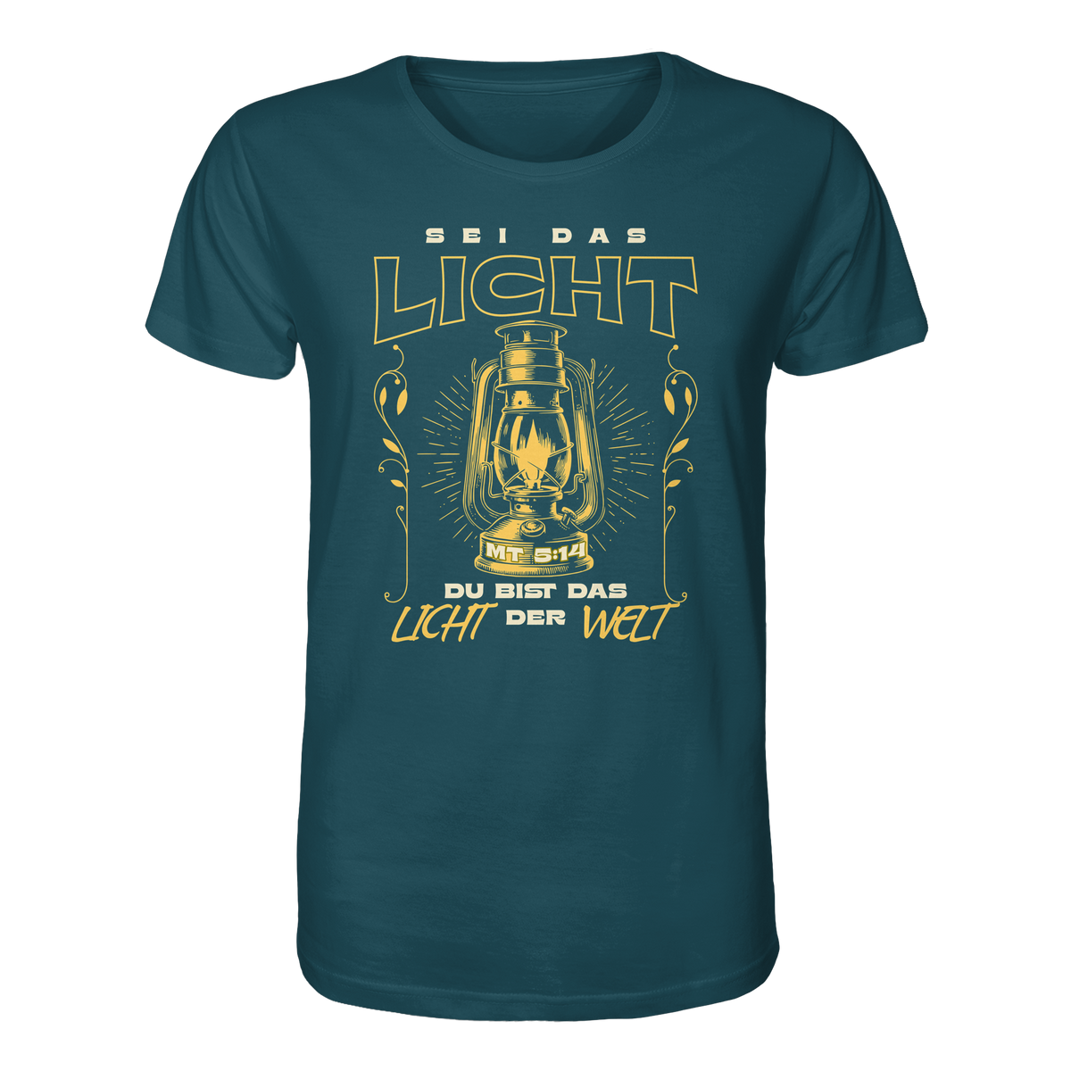 Sei das Licht – Du bist das Licht der Welt | Christliche Kleidung - Organic Shirt