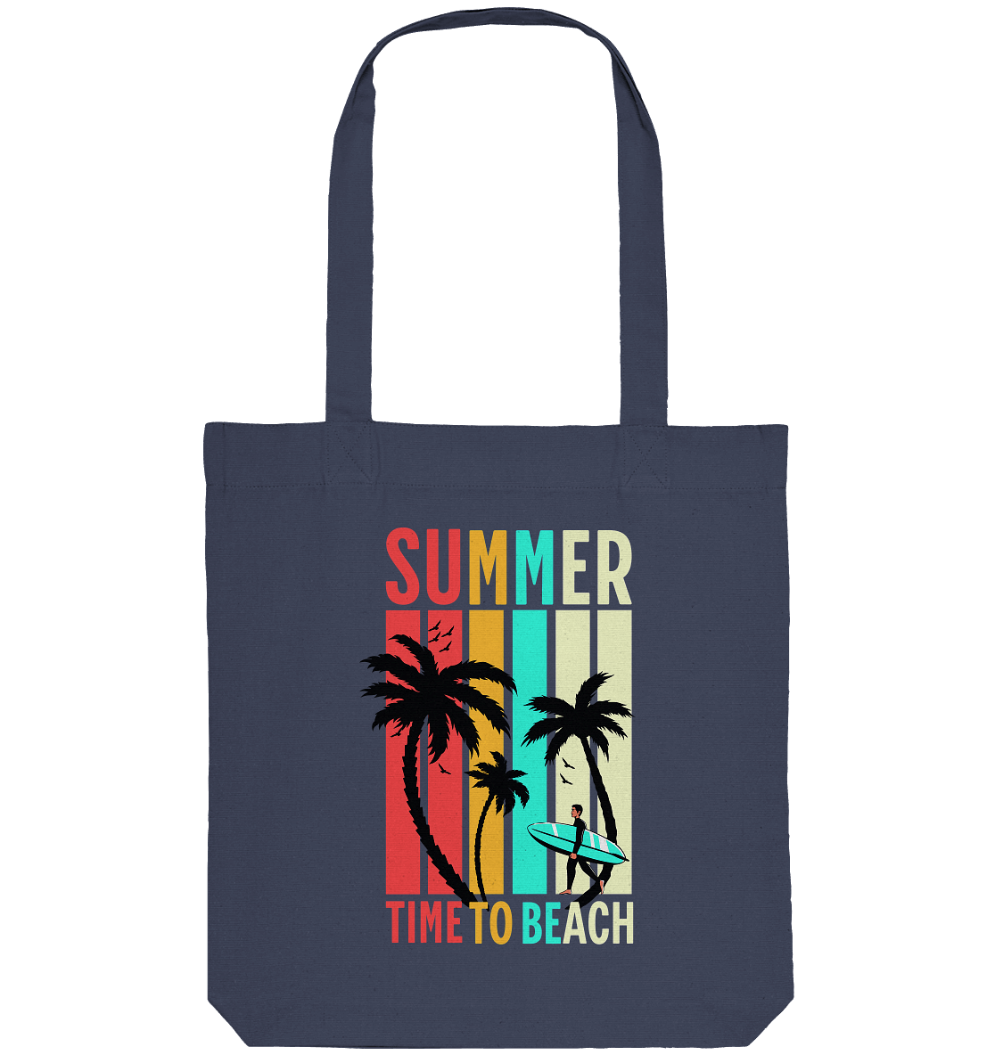 Summer Time to Beach – Sonne, Sand & Lebensfreude - Organic Tote-Bag