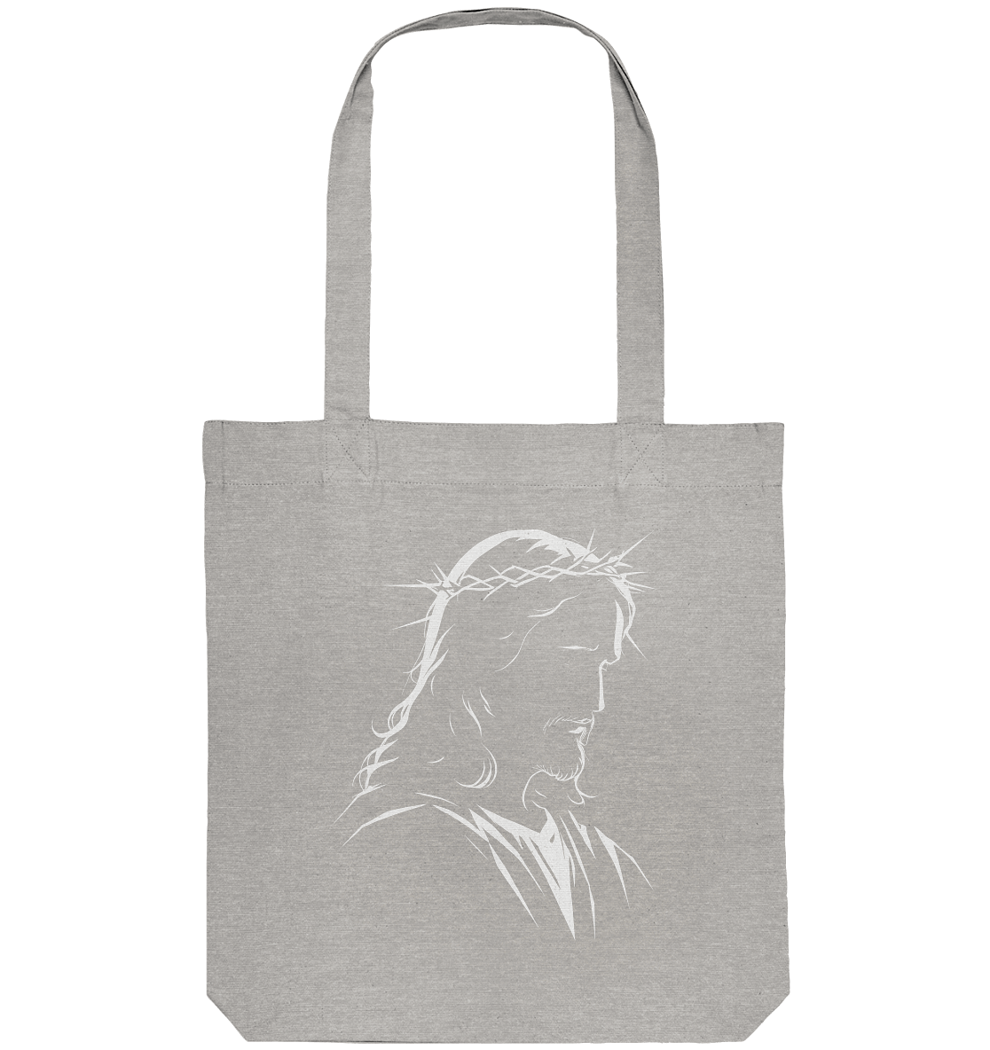 Der Blick des Erlösers – Jesus-Silhouette im Konturdesign | Christliche Kleidung - Organic Tote-Bag