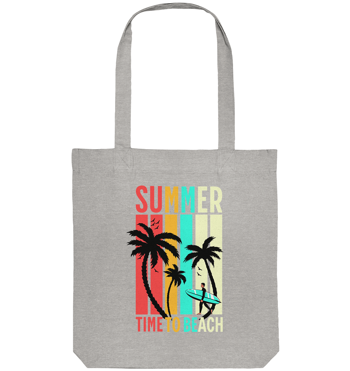 Summer Time to Beach – Sonne, Sand & Lebensfreude - Organic Tote-Bag