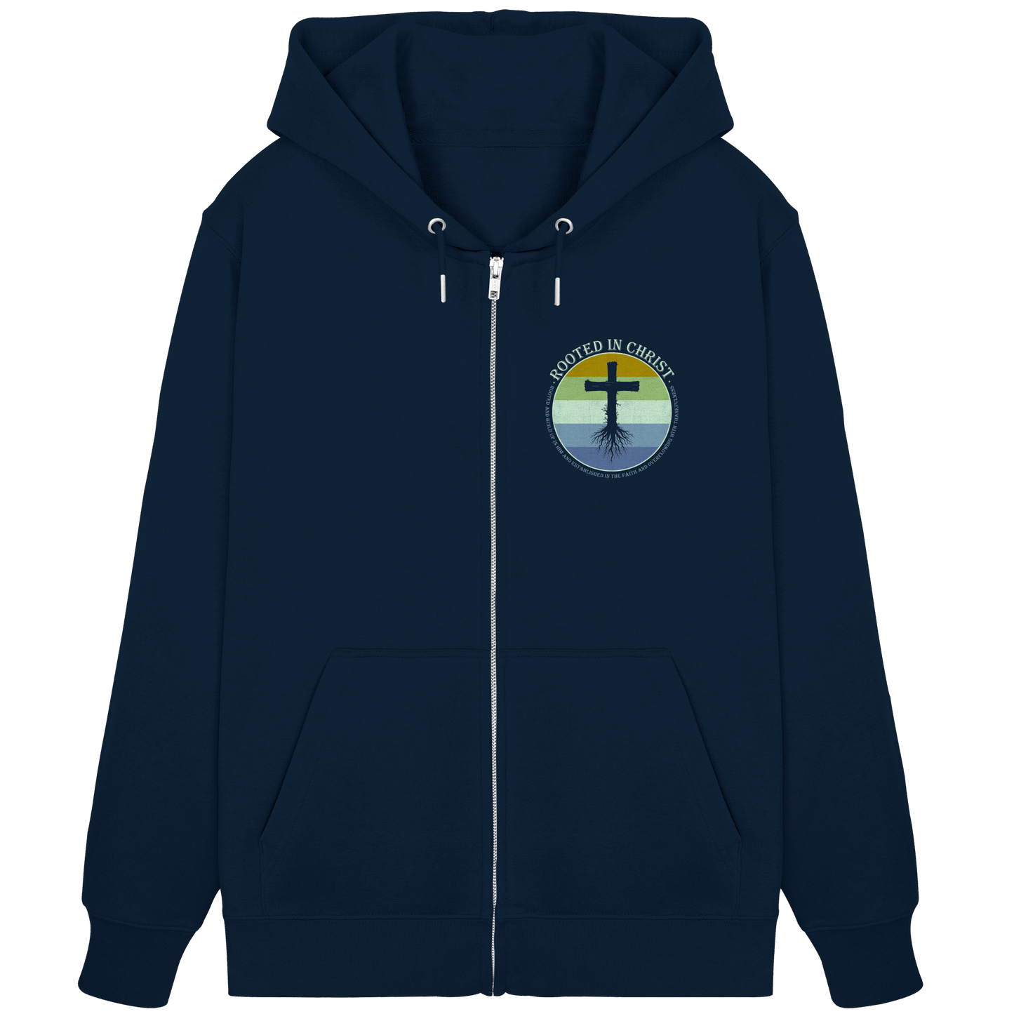 Verwurzelt in Christus | Christliche Kleidung - Organic Zipper