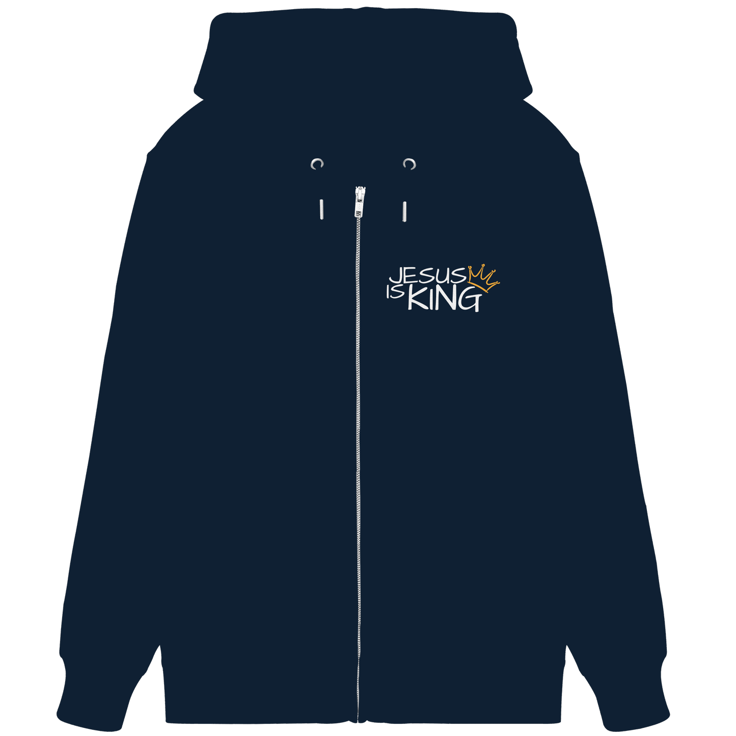 Jesus is King – Eine kraftvolle Botschaft des Glaubens | Christliche Kleidung - Organic Zipper