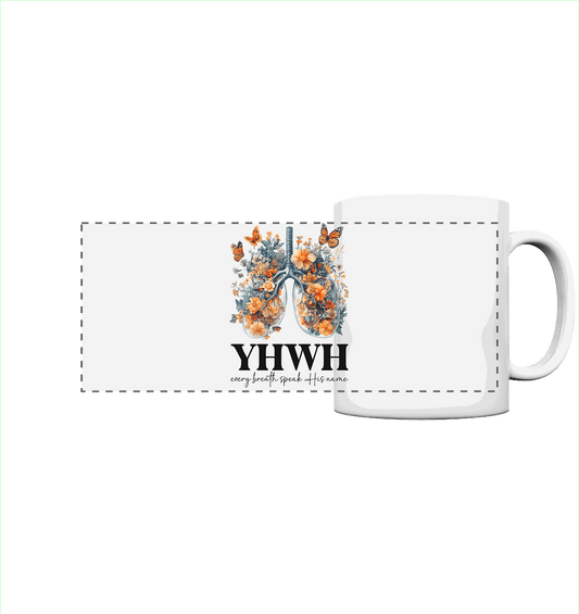 Every Breath Speak His Name – Leben, das Lobpreis atmet | Christliche Kleidung - Panorama Tasse