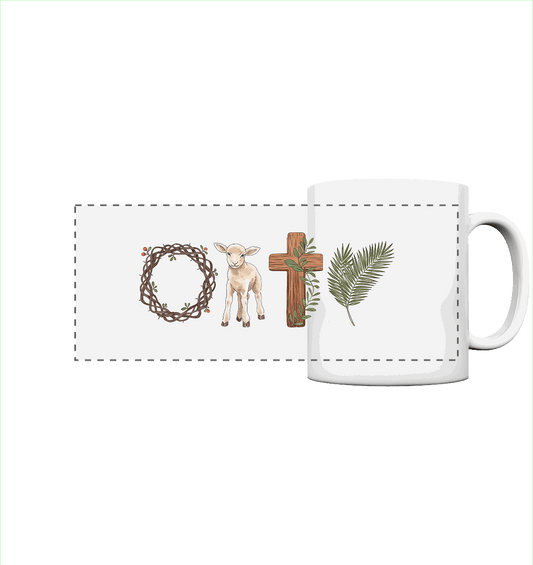 Victory of the Cross – Easter Redemption - Panorama Tasse