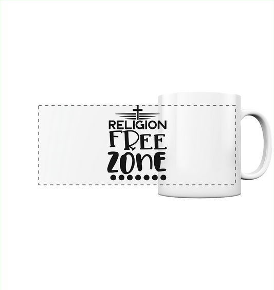 Religion Free Zone | Christliche Kleidung & Geschenke mit Botschaft - Panorama Tasse