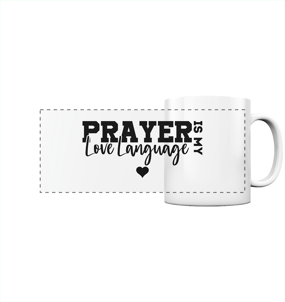Prayer Is My Love Language – Christian Clothing with a Statement - Panorama Mug