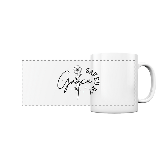 Saved by Grace – ein schlichtes Design mit tiefer Botschaft - Panorama Tasse