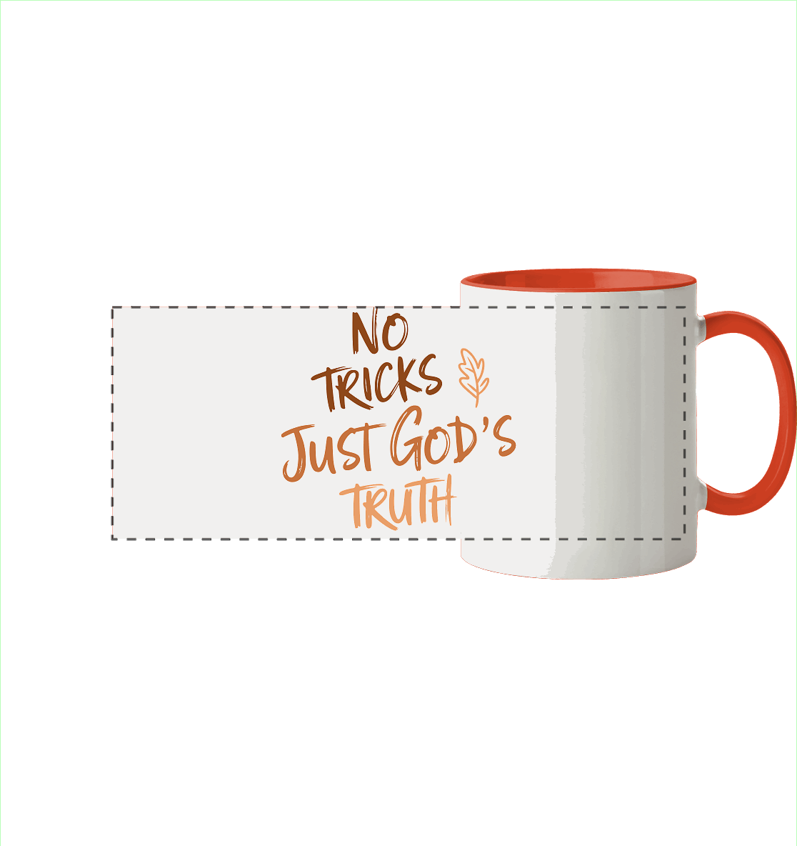 No Tricks – Just God’s Truth | Christliche Kleidung & Geschenke im Retro-Design für Herbst & Halloween - Panorama Tasse zweifarbig