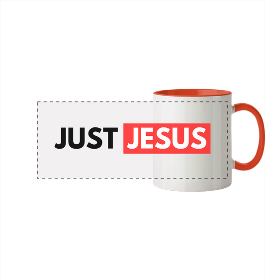 Einfach nur Jesus - Panorama Tasse zweifarbig
