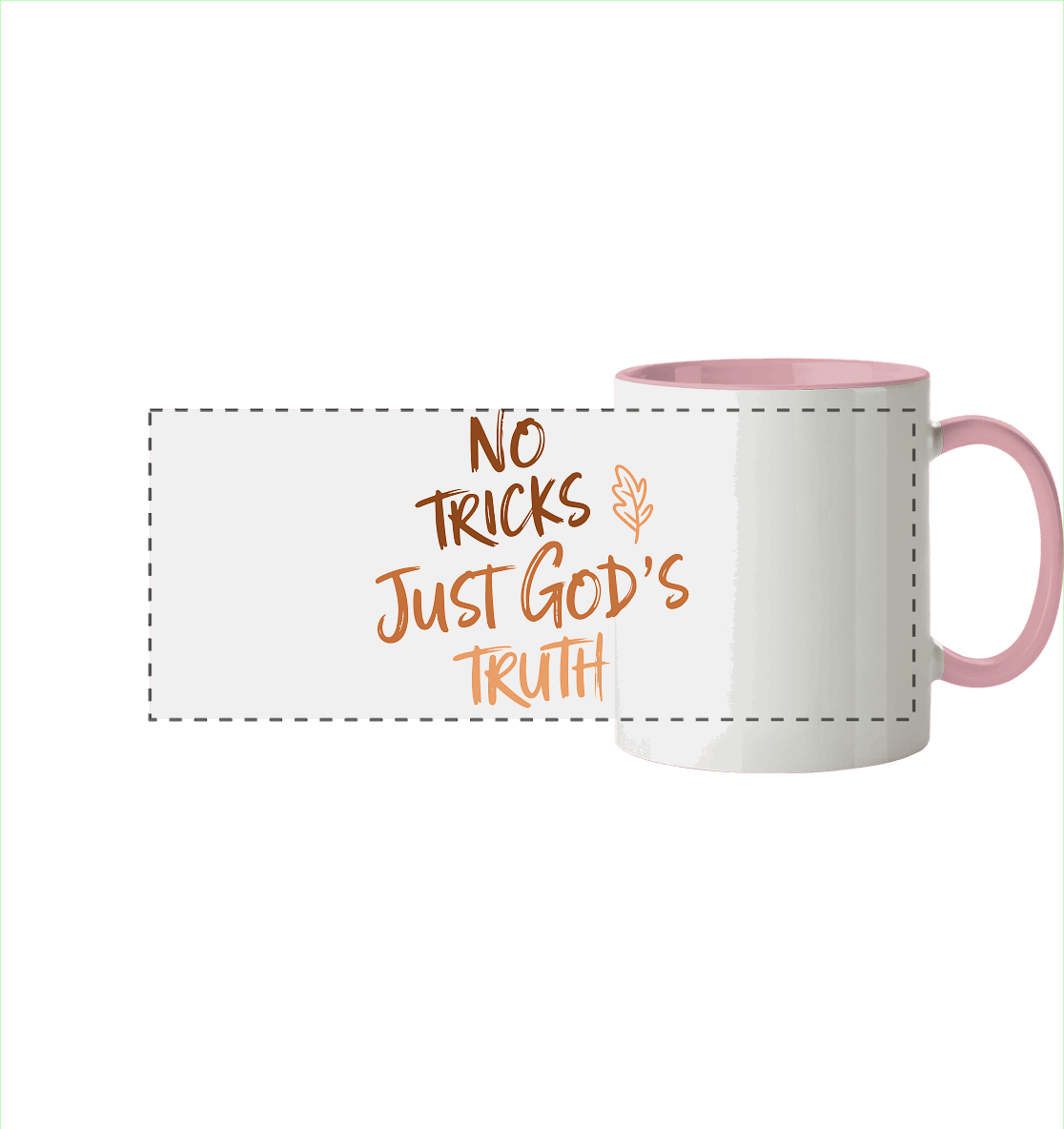 No Tricks – Just God’s Truth | Christliche Kleidung & Geschenke im Retro-Design für Herbst & Halloween - Panorama Tasse zweifarbig