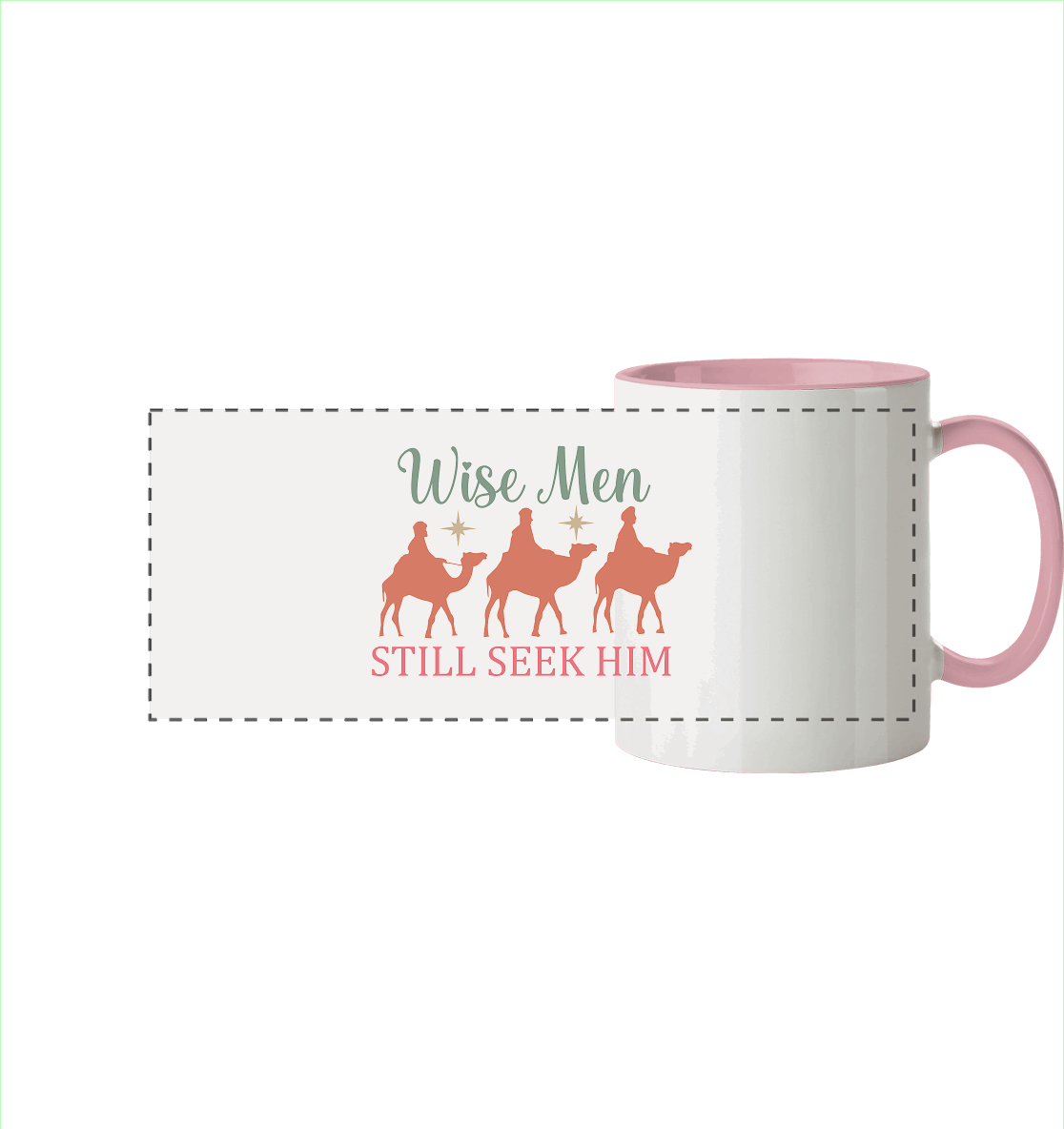 Weise Männer suchen ihn noch immer | Christliches Design mit den 3 Weisen - Panorama Tasse zweifarbig