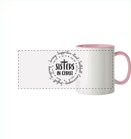 Sisters in Christ - Panorama Tasse zweifarbig