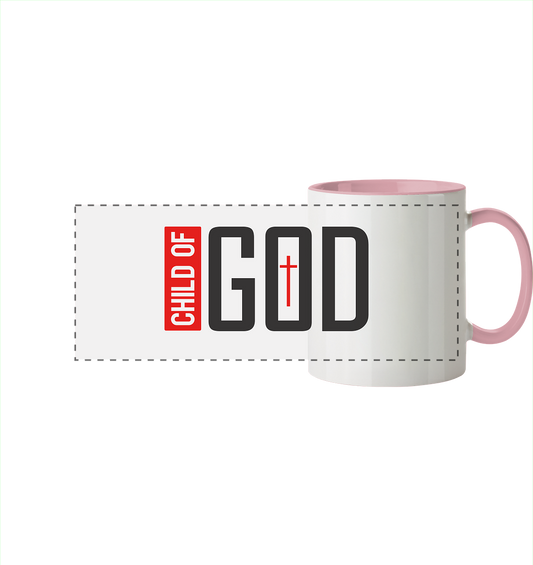 Child of God – Deine Identität in Christus | Christliche Kleidung - Panorama Tasse zweifarbig