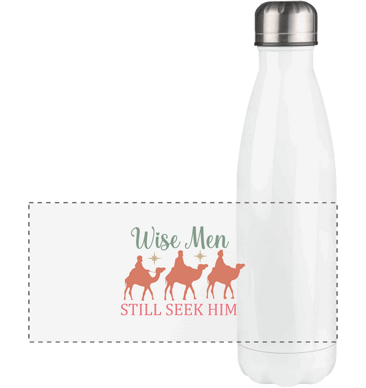 Weise Männer suchen ihn noch immer | Christliches Design mit den 3 Weisen - Panorama Thermoflasche 500ml