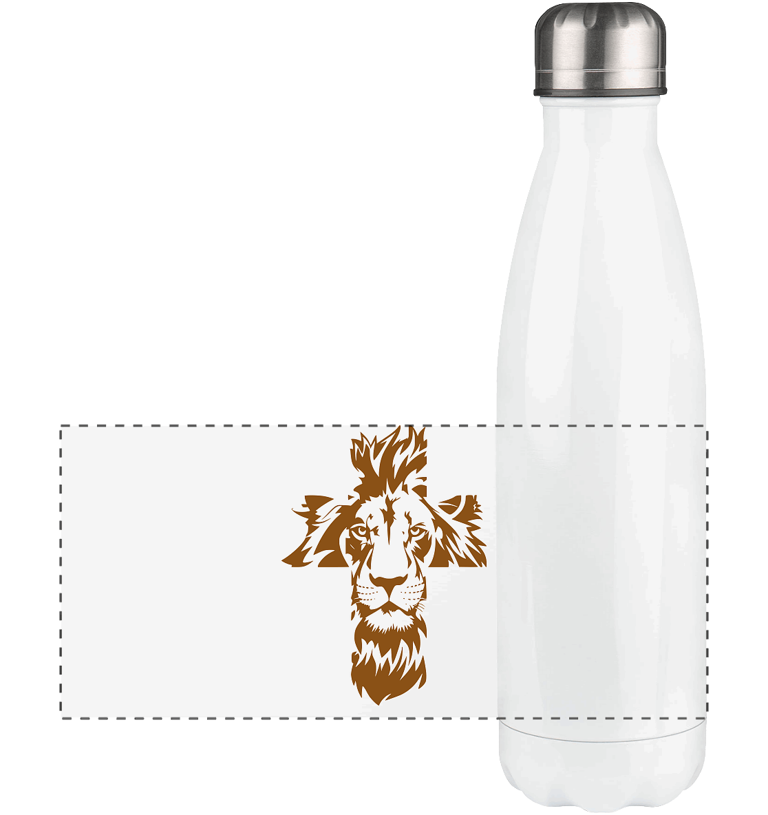 Im Zeichen des Löwen – Fest verwurzelt im Glauben | Christliche Kleidung - Panorama Thermoflasche 500ml