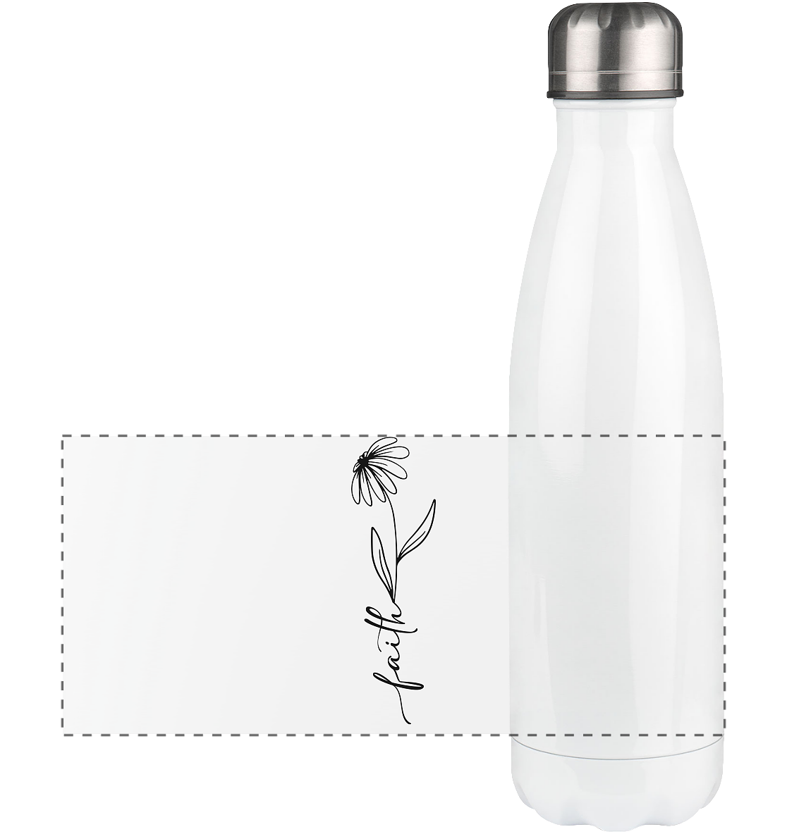 Faith – Glaube, der aufblüht - Panorama Thermoflasche 500ml