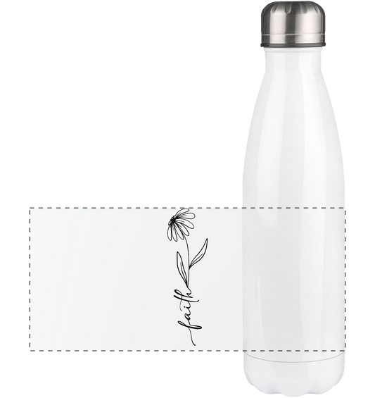 Faith – Glaube, der aufblüht - Panorama Thermoflasche 500ml