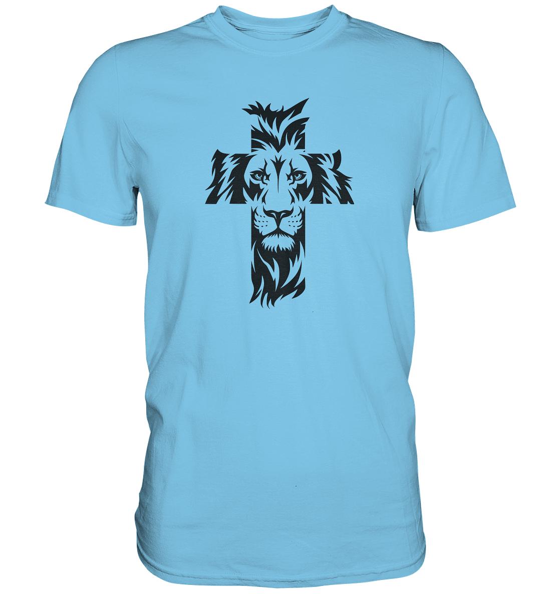 Der Löwe im Kreuz – Mut und Gnade vereint | Christliche Kleidung - Premium Shirt