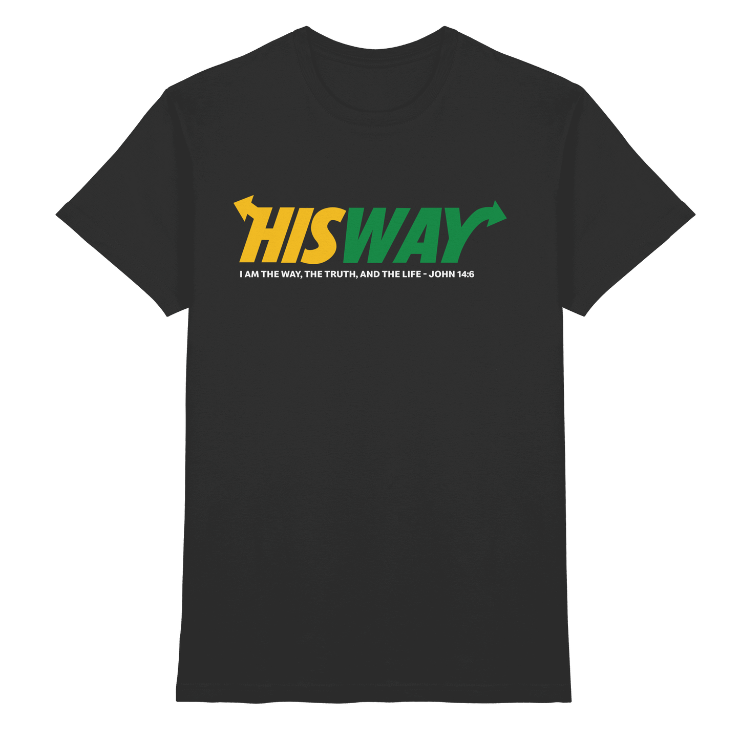 His Way – John 14:6 | Christliches Statement Design mit Johannes 14,6 - Premium Shirt