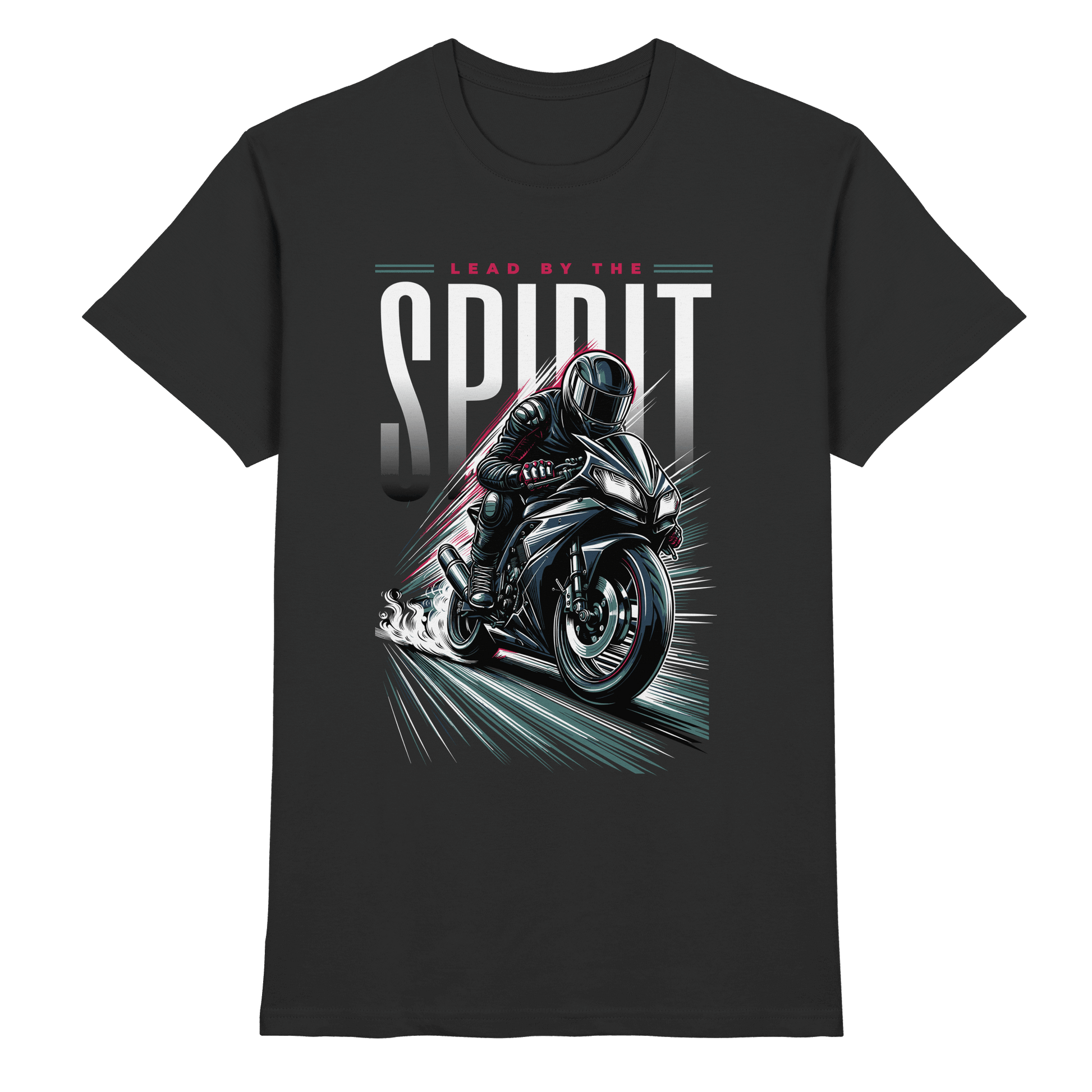 Lead by the Spirit | Christliche Kleidung & Geschenke im Motorrad-Design - Premium Shirt