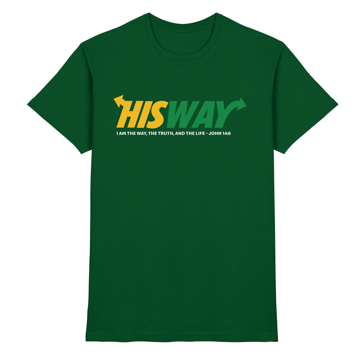 His Way – John 14:6 | Christliches Statement Design mit Johannes 14,6 - Premium Shirt