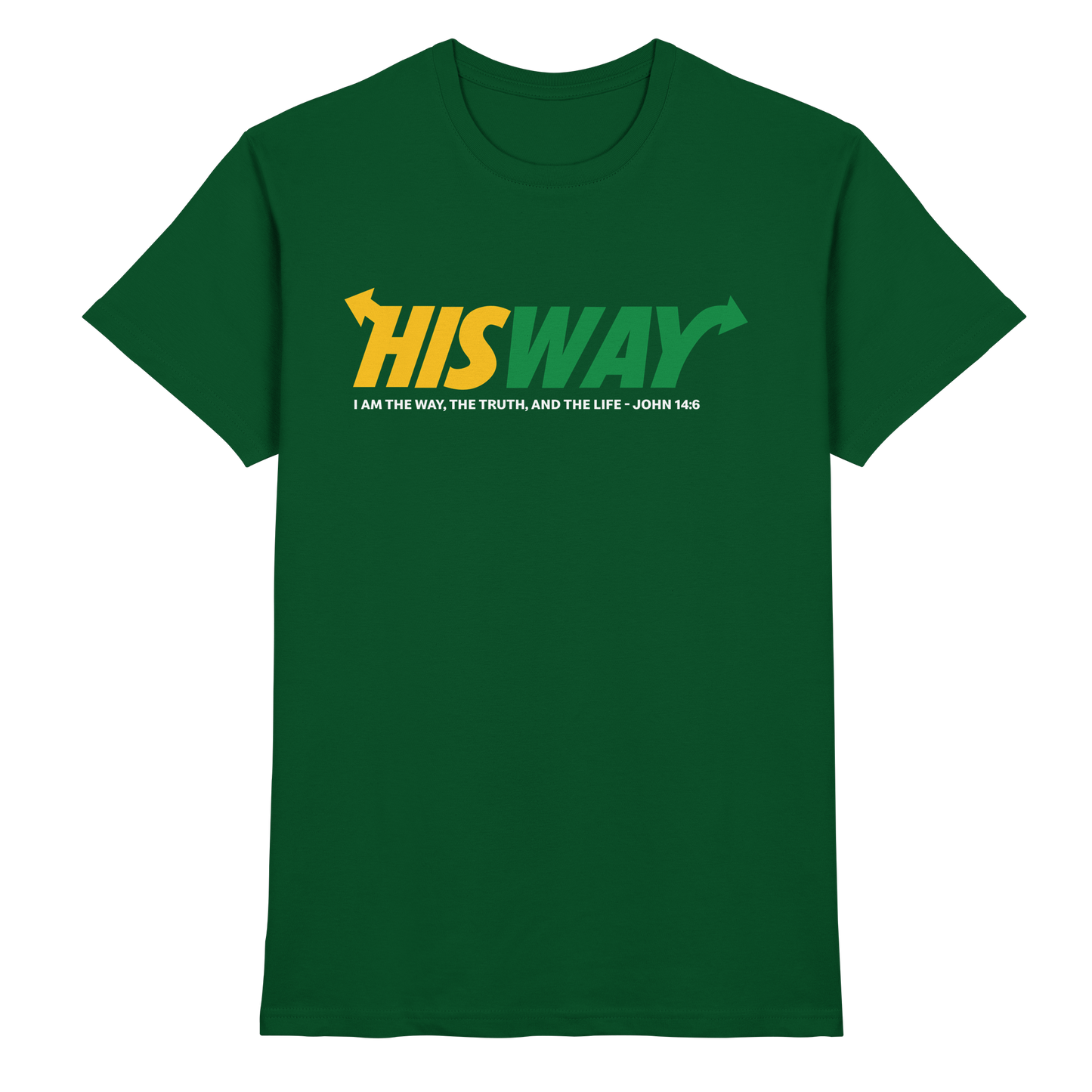 His Way – John 14:6 | Christliches Statement Design mit Johannes 14,6 - Premium Shirt