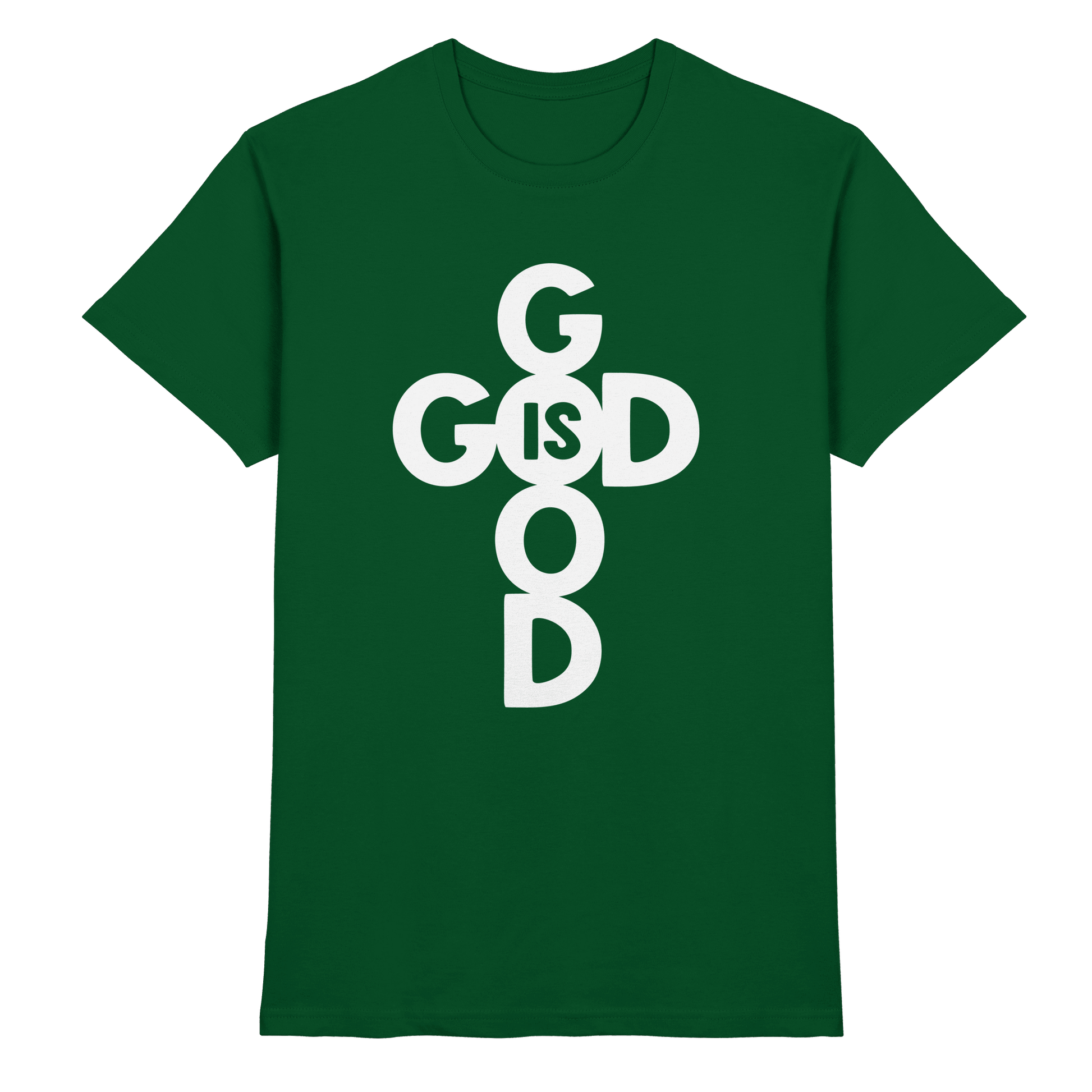 God is Good | Christliche Kleidung & Geschenke im Kreuz-Design - Premium Shirt