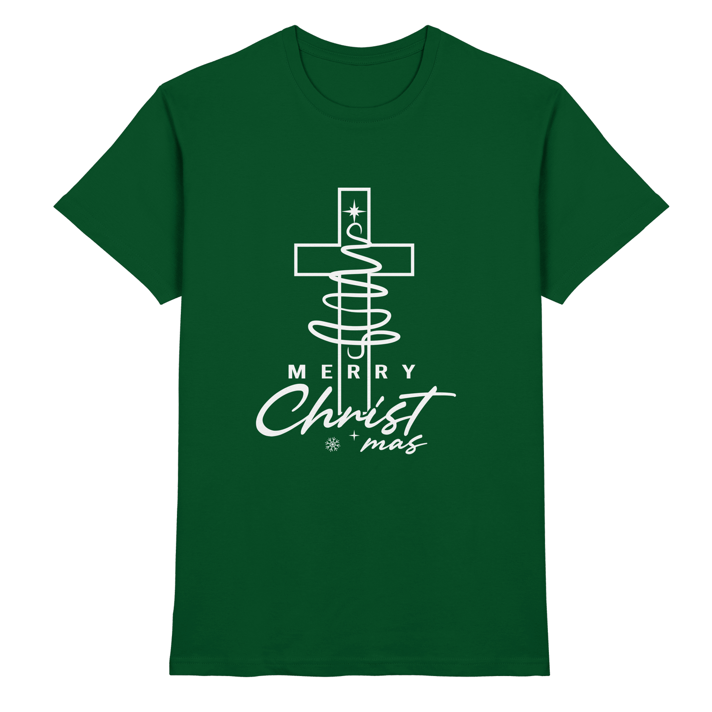 Kreuz und Christbaum – Merry Christ*mas Design - Premium Shirt