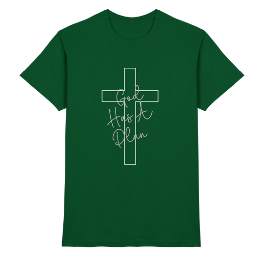 Jeremiah 29:11 – God Has a Plan | Christliches Design - Premium Shirt - GfoitMa - Bottle Green / XS