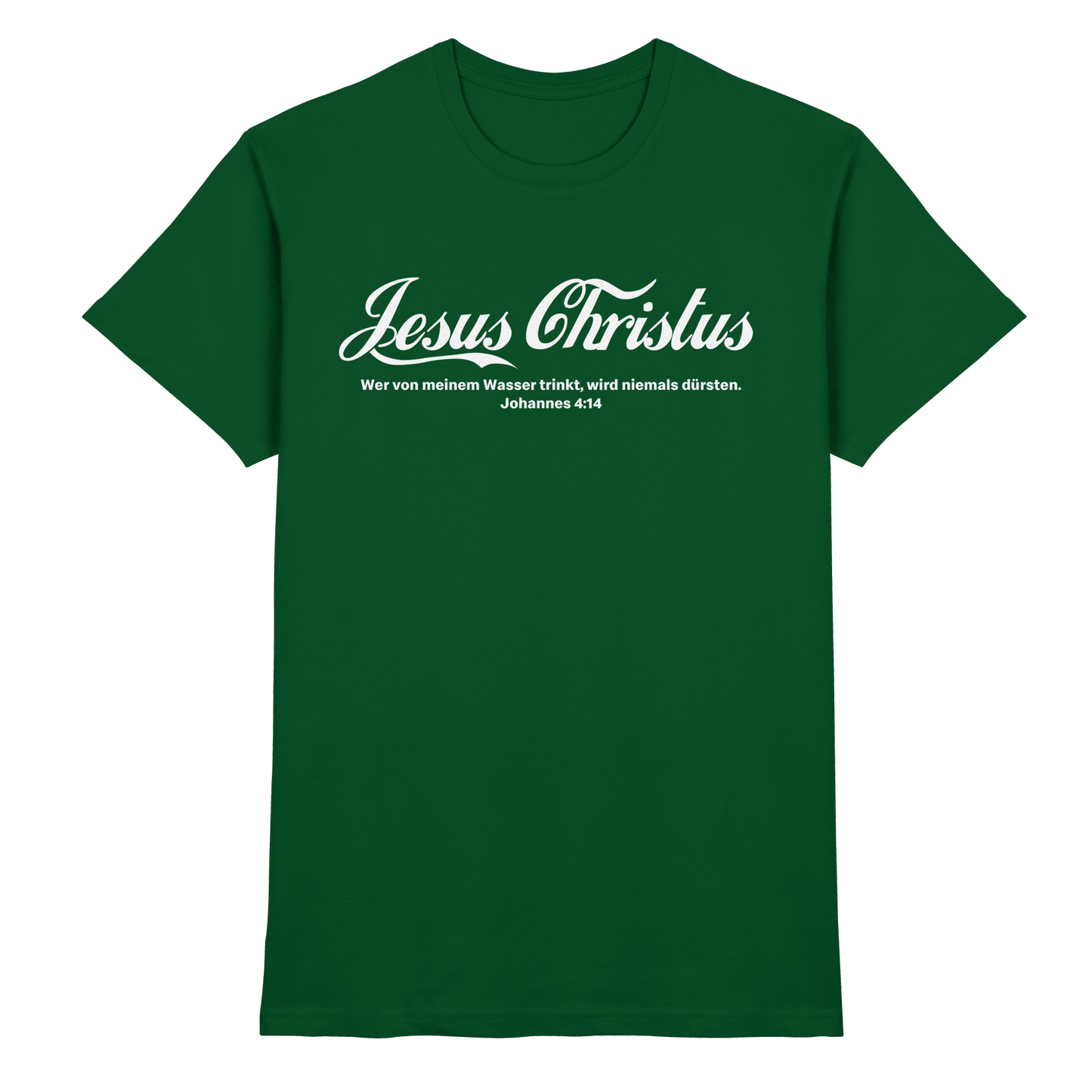 Jesus Christus – Johannes 4,14 | Christliches Statement Design „Lebendiges Wasser“ - Premium Shirt