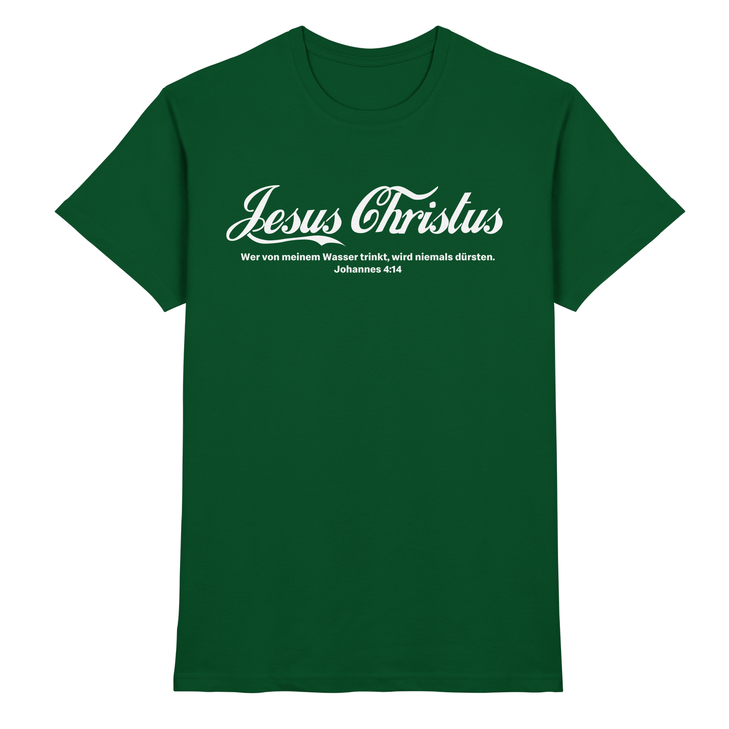 Jesus Christus – Johannes 4,14 | Christliches Statement Design „Lebendiges Wasser“ - Premium Shirt