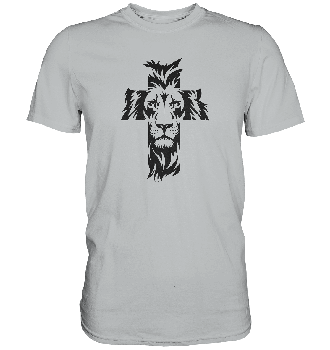 Der Löwe im Kreuz – Mut und Gnade vereint | Christliche Kleidung - Premium Shirt