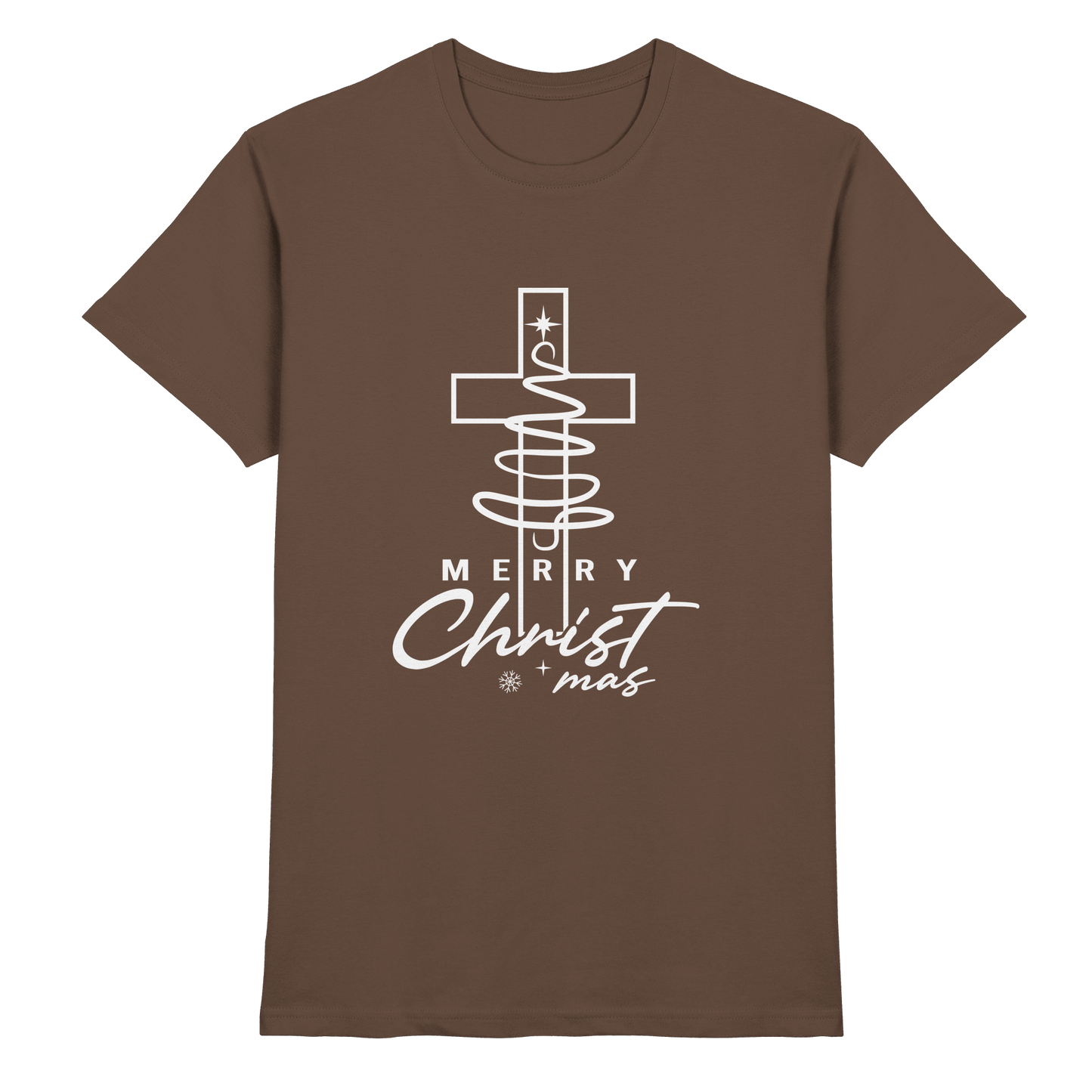 Kreuz und Christbaum – Merry Christ*mas Design - Premium Shirt